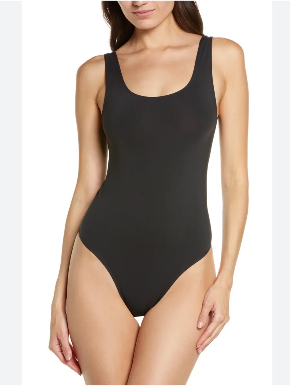 SKIMS Black Seamless Thong Bodysuit Size‎ XXS/XS